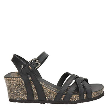 Panama Jack Damen Vera Basics Offene Sandalen mit Keilabsatz, Schwarz (Black) im Sale